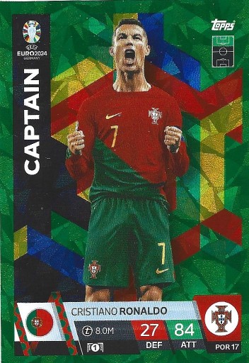 Zdjęcie oferty: MATCH ATTAX EURO 2024 CAPTAIN RONALDO GREEN POR17