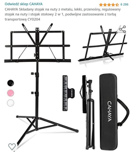 Zdjęcie oferty: Stojak na nuty czarny