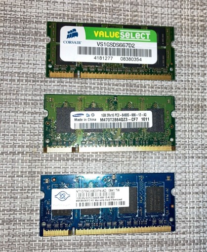 Zdjęcie oferty: DDR2 3x1GB Samsung Corsair Nanya