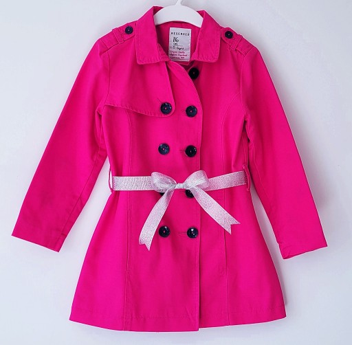 Zdjęcie oferty: Różowy przejściowy płaszcz trencz Reserved 116