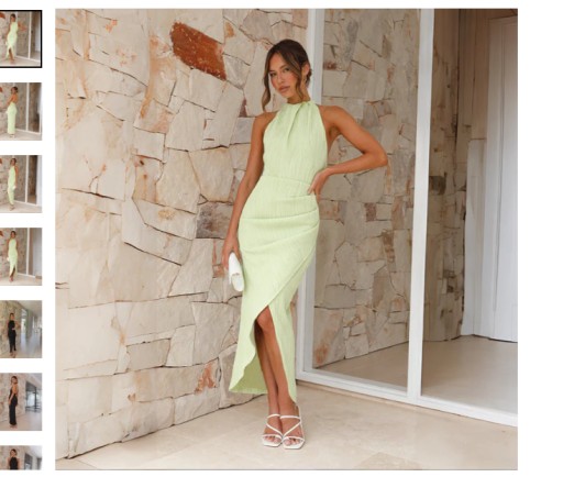 Zdjęcie oferty: Kelly | Dopasowana sukienka maxi z wycięciem na plecach rozmiar M