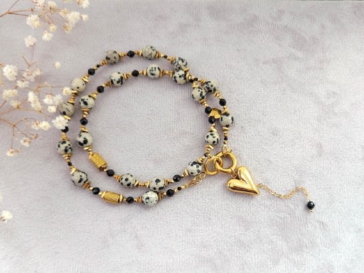 Zdjęcie oferty: Jaspis dalmatyńczyk, spinel, hematyt - stal - UNIKAT 