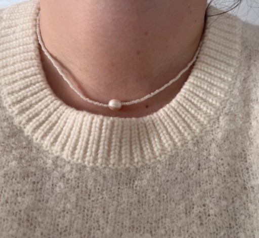 Zdjęcie oferty: Handmade naszyjnik z koralików z perłą minimalist