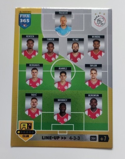 Zdjęcie oferty: FIFA 365 PANINI - AJAX LINE-UP 364