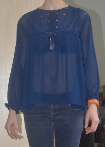 Zdjęcie oferty: Granatowa elegancka bluzka Next 152cm