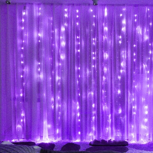 Zdjęcie oferty: Fioletowa kurtyna ledowa 3x3m  świetlna ozdoba led