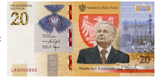 Zdjęcie oferty: Banknot kolekcjonerski 20zł Lech Kaczyński 
