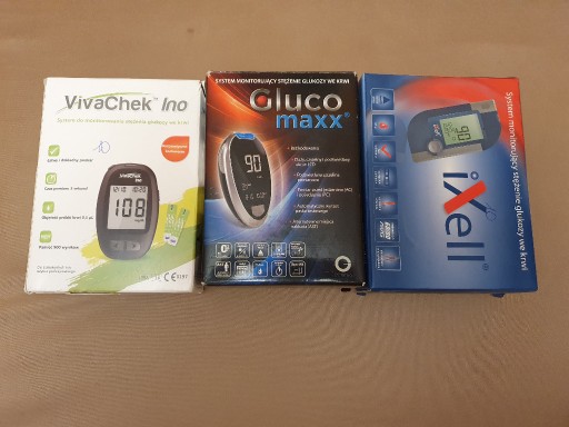 Zdjęcie oferty: Glukometr x 3 glukometry Gluco Max iXell VivaChek Ino glukoza we krwi