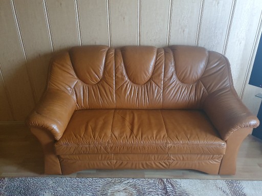 Zdjęcie oferty: sofa skórzana 3-osobowa z funkcą spania