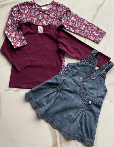 Zdjęcie oferty: Mexx jeansowa sukienka 12-18m, 80 cm H&M bluzeczka