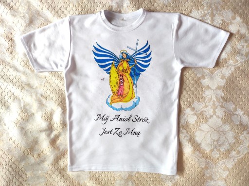 Zdjęcie oferty: Koszulka własnoręczny nadruk anioł z dziewczynką M