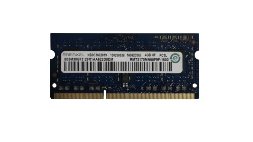 Zdjęcie oferty: PAMIĘĆ RAM RAMAXEL 4GB DDR3L SO-DIMMM 1600MHz