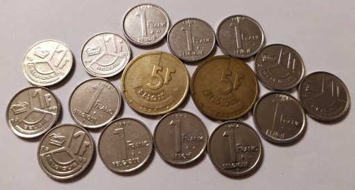 Zdjęcie oferty: Zestaw monet Belgii 16 szt. każda inna.