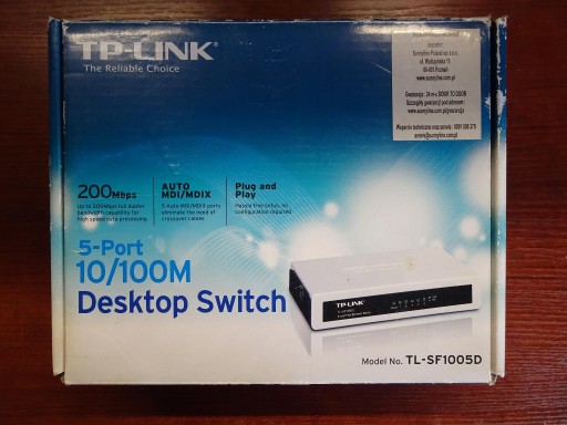 Zdjęcie oferty: Desktop Switch TP-LINK TL-SF 1005D, 200Mbps, 5 port