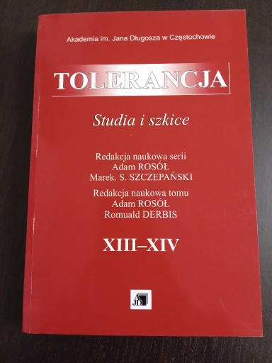 Zdjęcie oferty: Tolerancja - Studia i Szkice XIII-XIV, WSP ZS