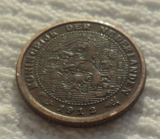 Zdjęcie oferty: Holandia Wilhelmina Oranje-Nassau 1/2 centa 1912