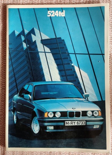 Zdjęcie oferty: Folder reklamowy, prospekt BMW 524td
