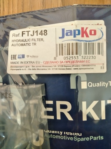 Zdjęcie oferty: FILTR HYDRAULICZNY SKRZYNI BIEGÓW FTJ148 JAPKO