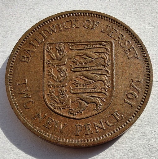 Zdjęcie oferty: JERSEY 2 New Pence 1971 ŁADNA