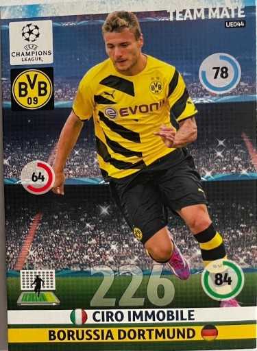 Zdjęcie oferty: karta Ciro Immobile, Panini, UEFA, Champions Leag