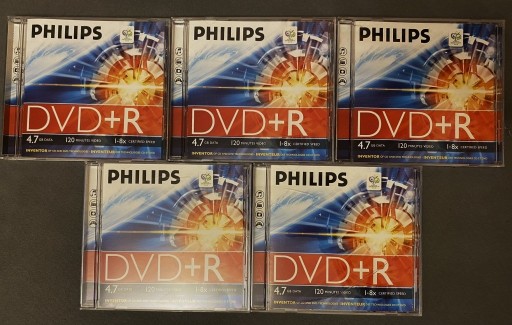 Zdjęcie oferty: 5x Płyta DVD+R PHILIPS 