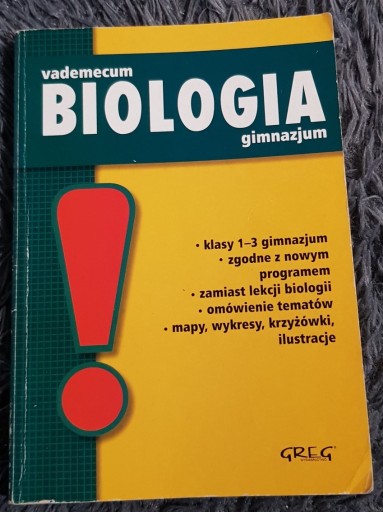 Zdjęcie oferty: Vademecum biologia, greg, gimnazjum/7-8 klasa