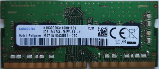 Zdjęcie oferty: Pamięć RAM DDR4 Samsung M471A1K43DB1 8 GB 2666MHz