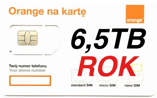 Zdjęcie oferty: Internet na kartę ORANGE 4G 5G 6,5TB na ROK