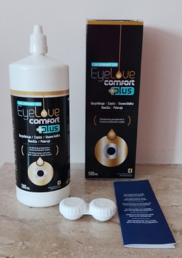Zdjęcie oferty: Płyn do soczewek EyeLove Comfort PLUS 500 ml z hialuronianem sodu