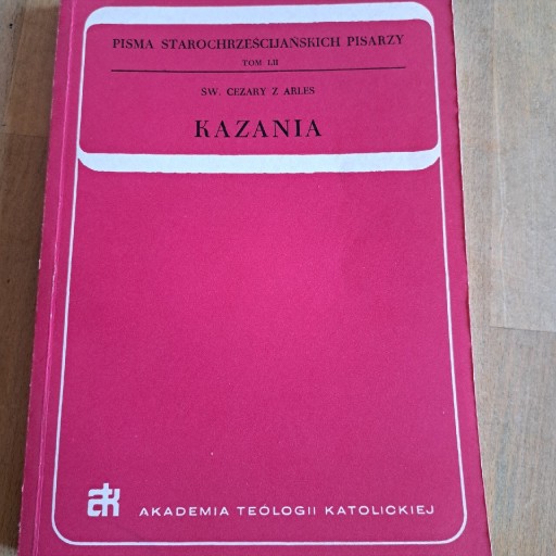 Zdjęcie oferty: Kazania św. Cezary z Arles