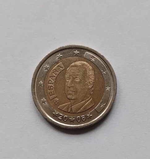 Zdjęcie oferty: 2euro Hiszpania2008r,stan b.dobry,w.8,5g,śr.25,75m