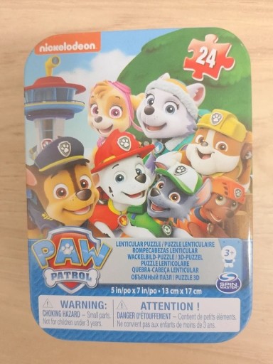 Zdjęcie oferty: Puzzle Psi Patrol, Paw Patrol, 24 elementy, puzzle 13x17, puzzle 3D