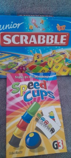 Zdjęcie oferty: Scrabble Junior i Speed Cups 2 gry rodzinne