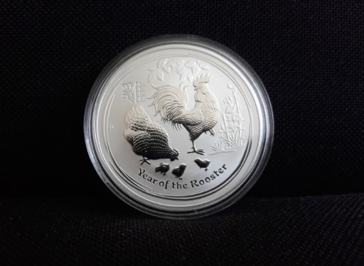 Zdjęcie oferty: 1oz Rok Koguta 2017, Perth Mint srebro, mennicza