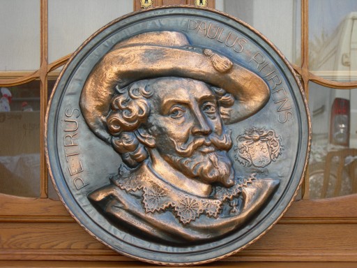 Zdjęcie oferty: Duży talerz miedziany z portretem Rubensa. nr2