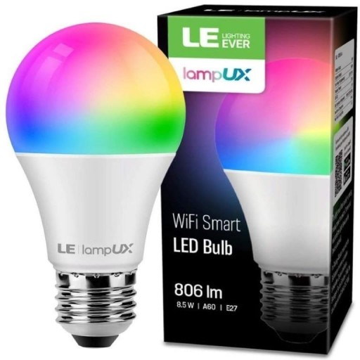 Zdjęcie oferty: LE lampuUX żarówka WIFI RGB+CCT E27 Sterowanie głosem 8.5W