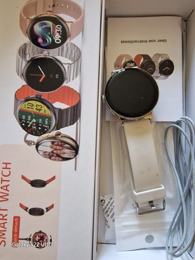 Zdjęcie oferty: Smartwatch JG Smart JS99 Damski Zegarek Rozmowy Polskie Menu srebrny