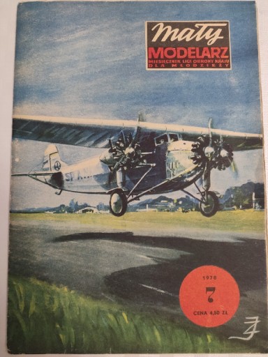 Zdjęcie oferty: Mały Modelarz Fokker F VIIb-3m 7/1978 Świetny stan