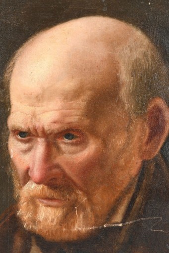 Zdjęcie oferty: stary obraz portret mężczyzny z brodą XIX w
