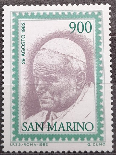 Zdjęcie oferty: San Marino 1982 Mi 1264 ** Papież  w San Marino