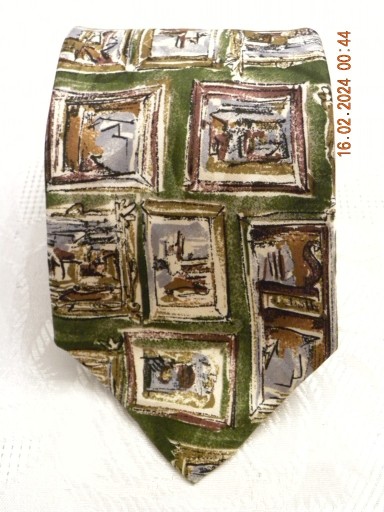 Zdjęcie oferty: Jedwabny włoski krawat wizytowy  Gallieni