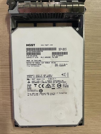 Zdjęcie oferty: Dysk HGST HDD SAS 6TB - 3.5''