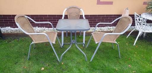 Zdjęcie oferty: meble ogrodowe zestaw kawowy stolik + 3 fotele