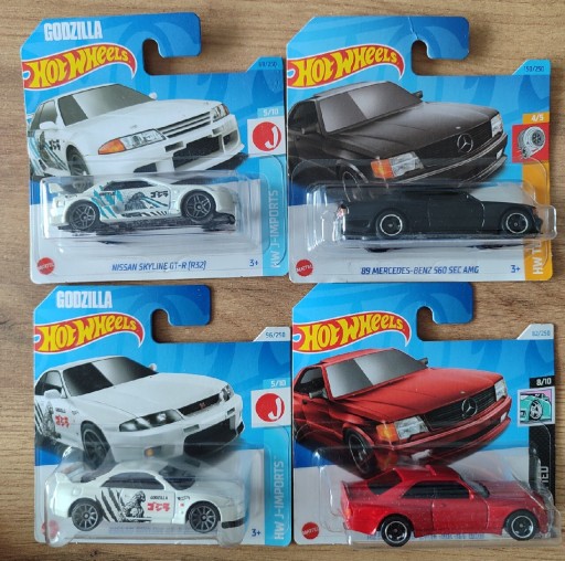 Zdjęcie oferty: Hot Wheels zestaw Nissan Godzilla Mercedes SEC 