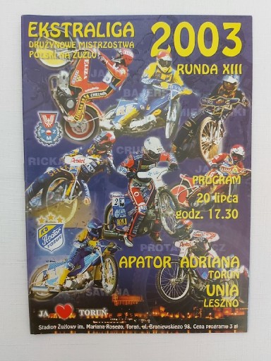 Zdjęcie oferty: Apator Toruń - Unia Leszno 2003