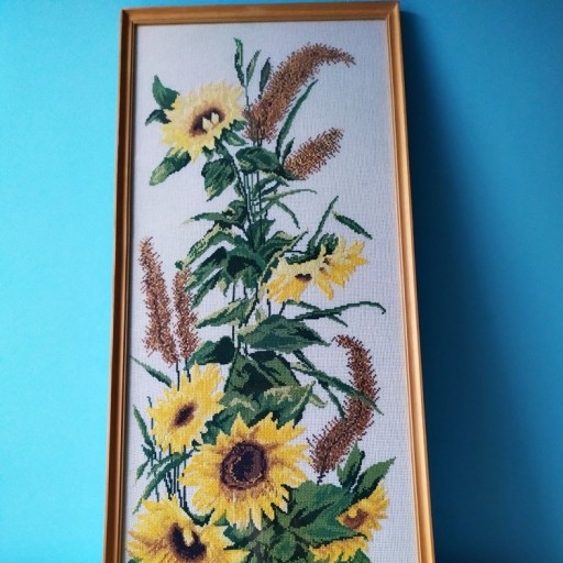 Zdjęcie oferty: Słoneczniki --obraz haftowany ręcznie