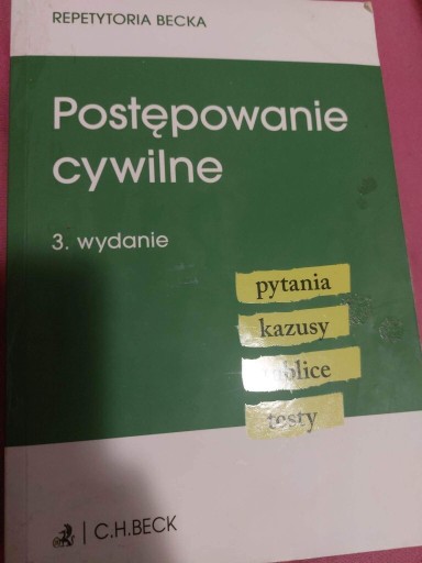 Zdjęcie oferty: Książka postępowania cywilnego repetytorium 