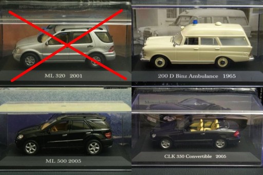 Zdjęcie oferty: Mercedes Benz Collection 7 - IXO 1:43 CLK ML Binz