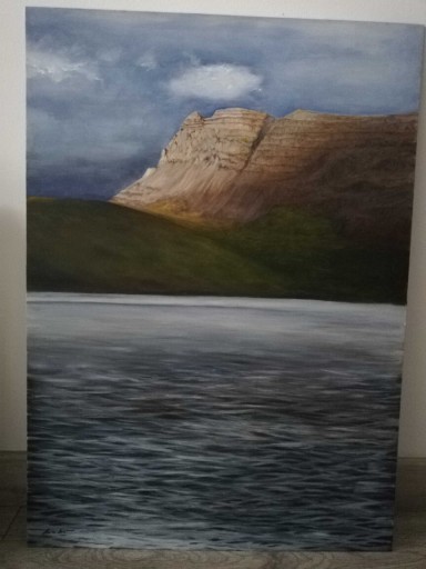 Zdjęcie oferty: Autorski obraz olejny na płycie 50 x 70 cm pejzaż 