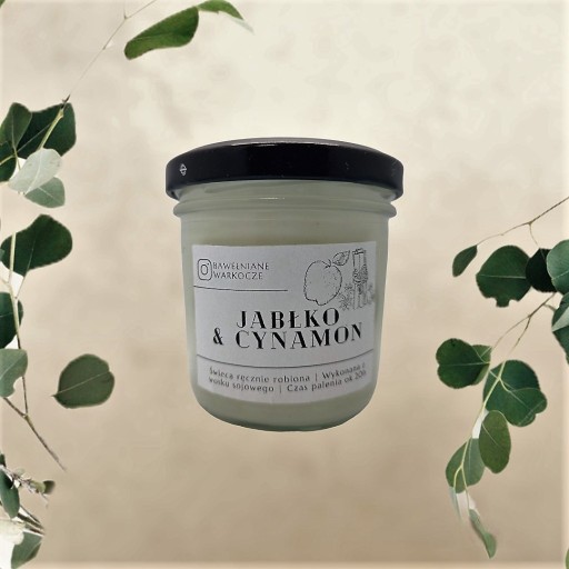 Zdjęcie oferty: Naturalna świeca sojowa Jabłko & Cynamon Handmade 